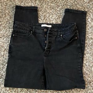 Lauren Conrad Black Button up Skinny Jeans